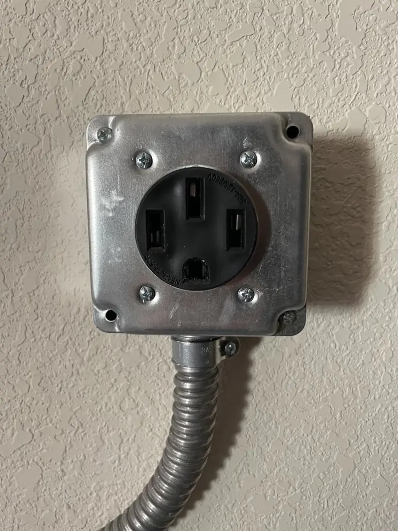 NEMA 14-50 outlet installed for Electrical Panel Upgrade in Fitzgerald